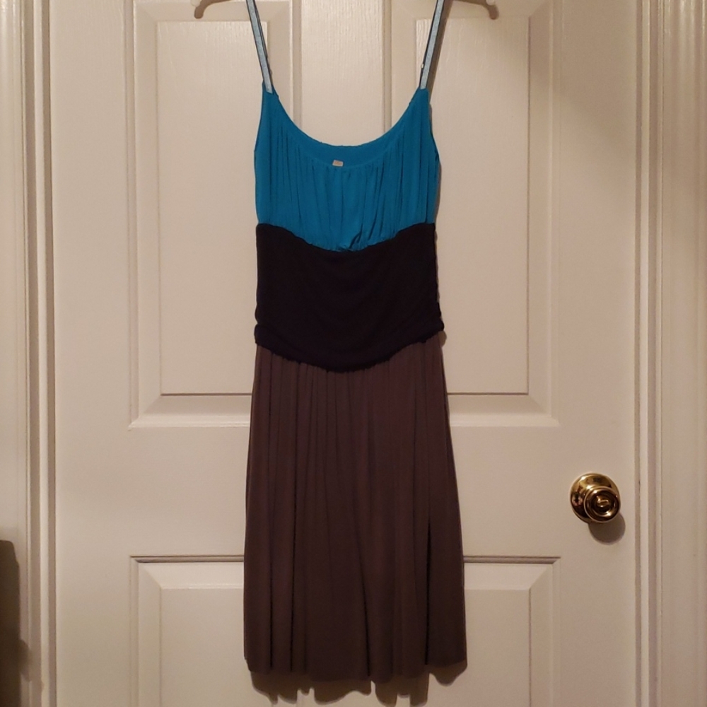 4/$10 - Cute Blue Black Gray Sleeveless Dress
